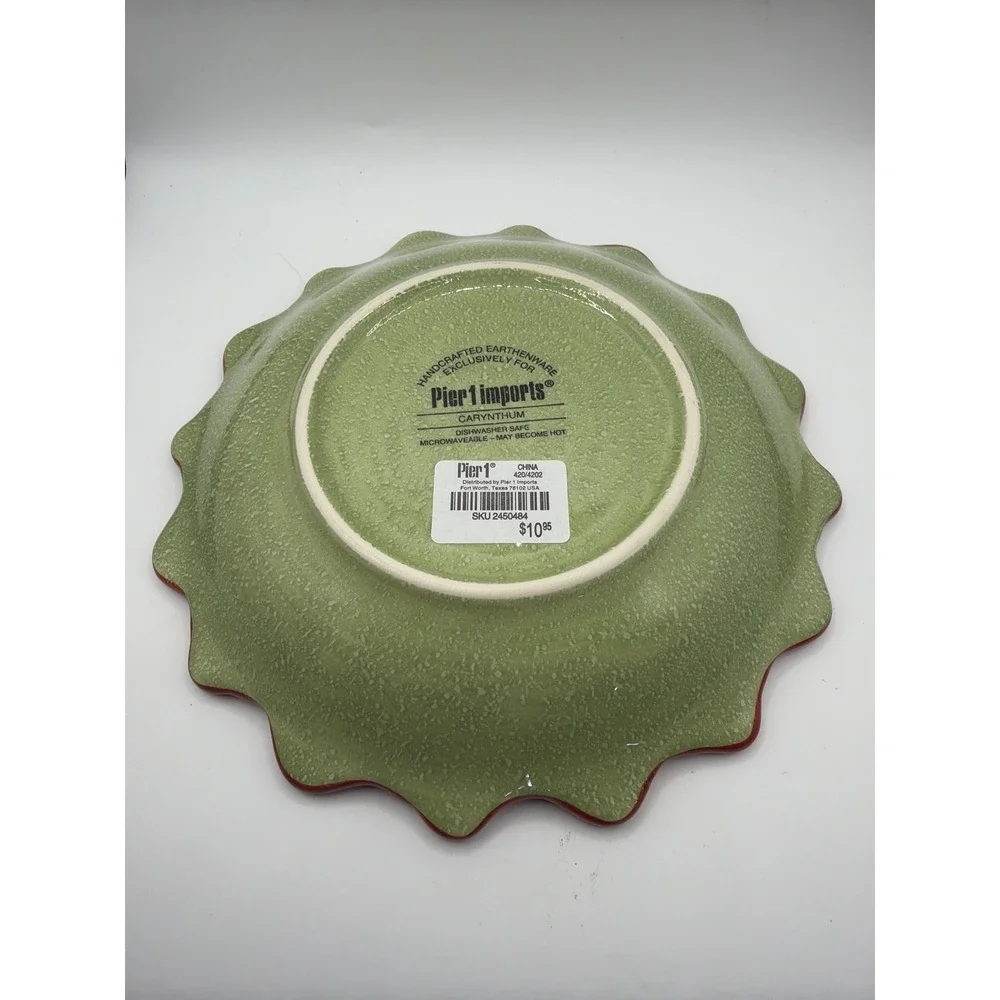 Set of 4‎ Pier 1 Imports Carynthum Flower Petal Shaped Salad Plates 8